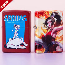 Lighter zippo genuine dynamic spring Li zppo color printing beauty fire dance wind kerosene lighter male