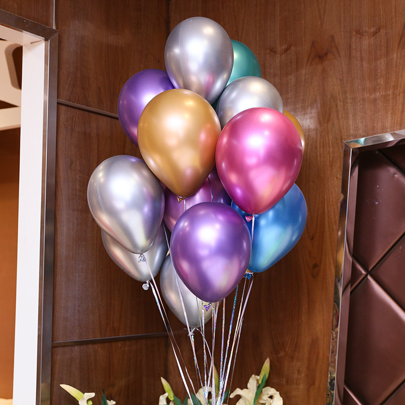 Wedding House Decoration Balloon Wedding Birthday Party New House Scene Placement Net Red Thickened Metal Wedding Bedroom Picnic