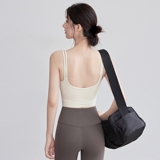 VOJ瑜伽服女运动内衣高强度防震跑步训练服U型运动背心一体式文胸