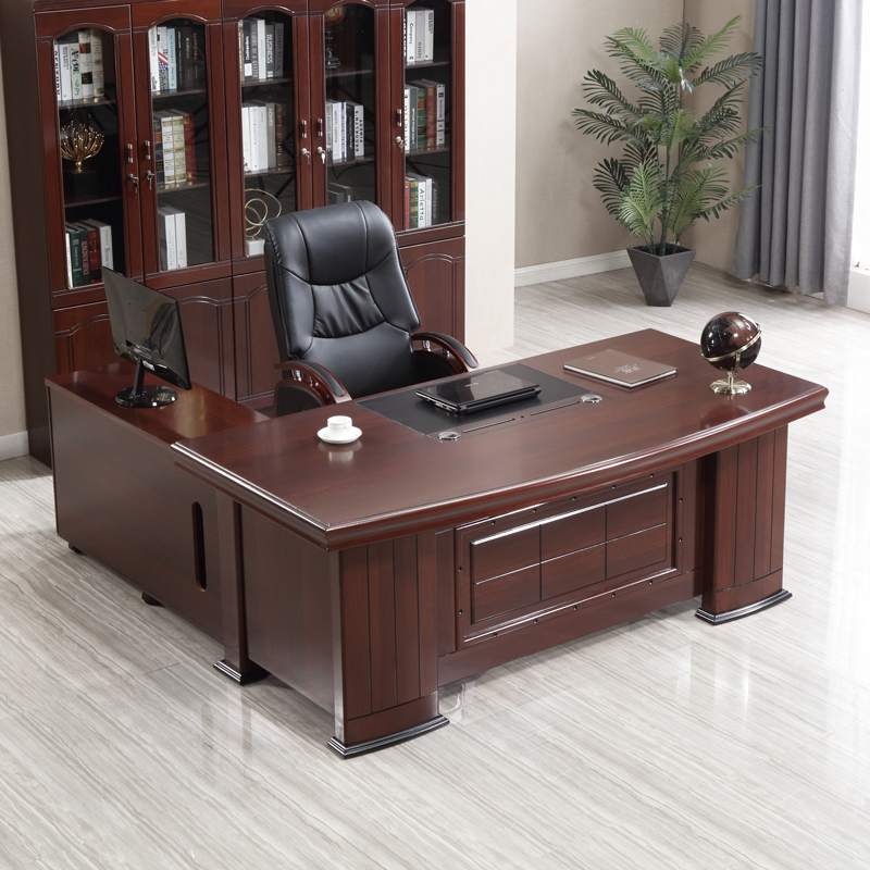 Boss Desk, Executive Desk, President Desk, Single Supervisor Desk, Manager Office Desk and Chair Combination, Simple Modern Office Furniture