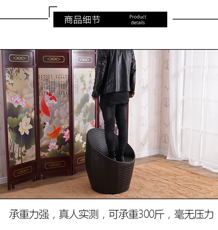 Kết hợp ngoài trời ban công bàn ghế mây đơn giản hiện đại ba mảnh sân vườn giải trí đồ nội thất ghế mây năm mảnh ghế giả mây ngoài trời