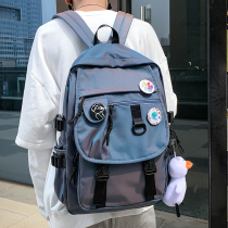 ins style schoolbag male college students Class bag simple large capacity campus backpack female Joker ins Net red shoulder bag