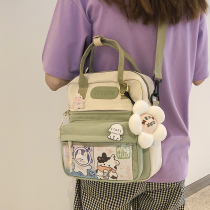 High-value schoolbag female college students small-capacity Japanese shoulder crossbody dual-purpose bag Korean version of Joker girl shoulder bag