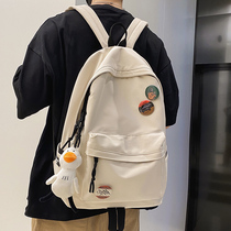Couples backpack female 2021 new trend Korean version of backpack female college students simple summer bag original niche