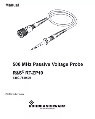 Brand new original Rod & Swartz oscilloscope monitor RS RT-ZP10 10:1 500MhZ