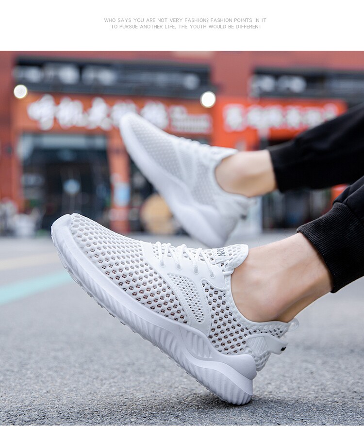 Mesh обувь 夏天全网面透气镂空男鞋休闲 𫔮薄款网鞋夏季男士轻便防臭网眼运动鞋