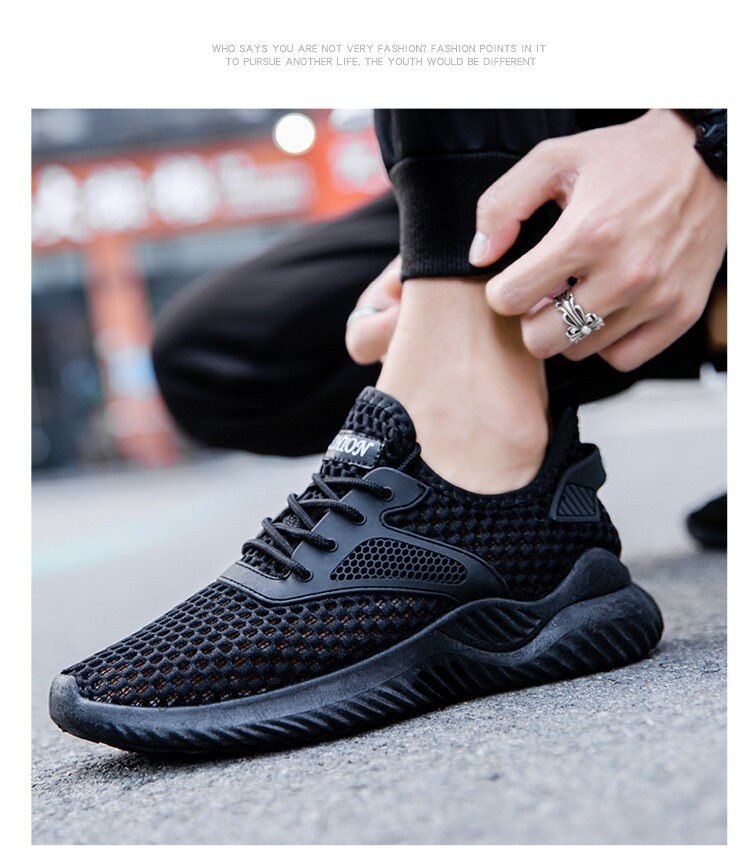 Mesh обувь 夏天全网面透气镂空男鞋休闲 𫔮薄款网鞋夏季男士轻便防臭网眼运动鞋