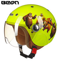 beon childrens helmet electric car motorcycle boy and girl child baby cartoon winter helmet cute half helmet