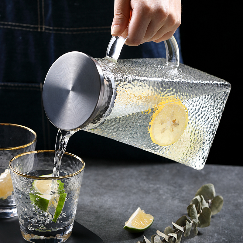 Cool Kettle Home Glass High Temperature Resistant Cold Kettle Cool White Open Kettle Large Capacity Water Cup 