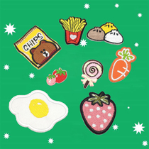 Embroidery self-adhesive patch stickers Fashion cute cartoon DIY clothing accessories cloth stickers Free ironing free seam hole cloth stickers