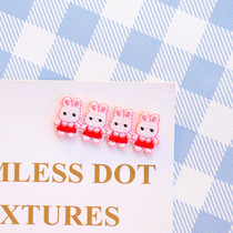 Rabbit hand in hand cute animal patch embroidery sticker type ipad Protective case decorative cloth patch clothes repair