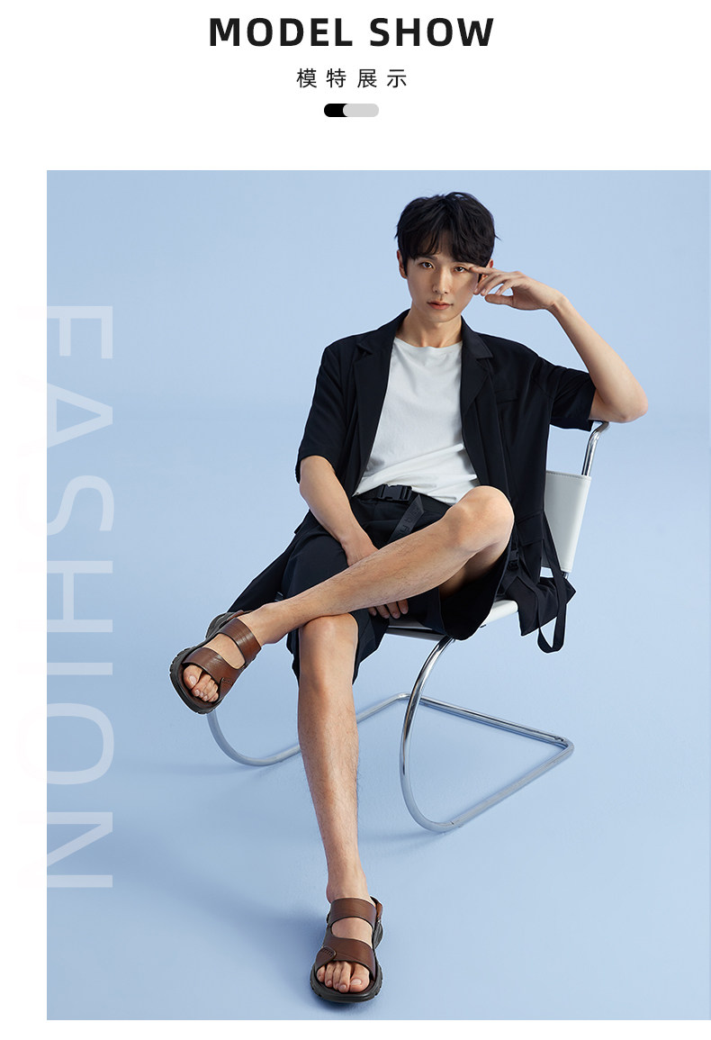 Летние босоножки, тапочки для отдыха, пляжная обувь, из натуральной кожи, мягкая подошва 