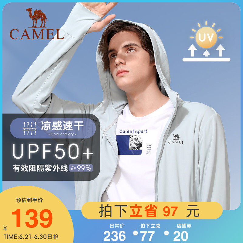 Camel Outdoor Knit Sunscreen Woman 2022 Spring Summer Sunscreen Breathable Clear couple Casual Jacket Man