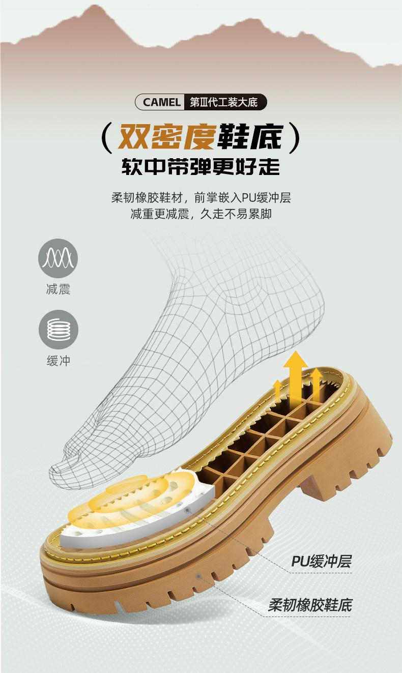 Martens, туфли, летние альпинистские короткие сапоги на платформе, ботинки Camel 