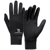 Camel Outdoor Electric Bike Gloves Mens and Womens Warm Winter Sports Windproof Driving Gloves Lined with Velvet