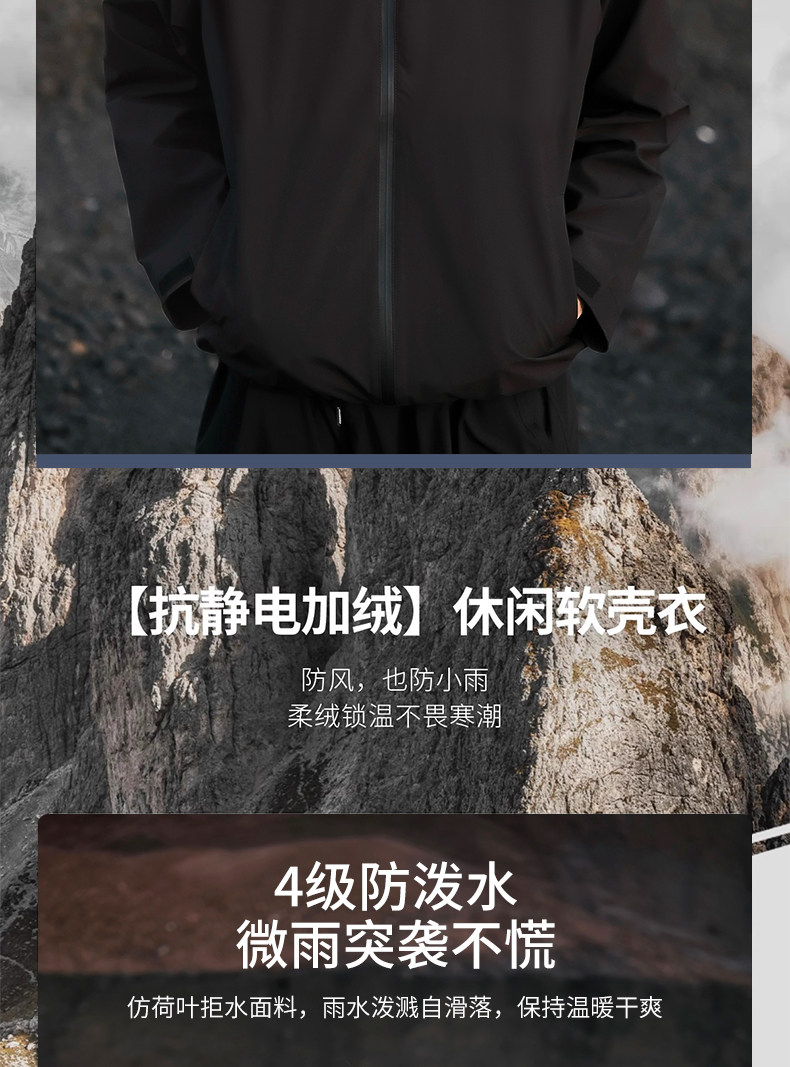 Кофта из флиса 骆驼户外冲锋软壳衣男外套2025年春秋新款防风防泼水运动服夹克女 Camel