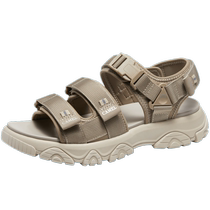 Camel Outdoor 2024 New Outdoor Sports Sandals Mens Summer Heightened Thick-soled Velcro Casual Beach Shoes