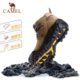 Camel outdoor winter high-top hiking shoes men's waterproof non-slip wear-resistant sports hiking cowhide high-top boots