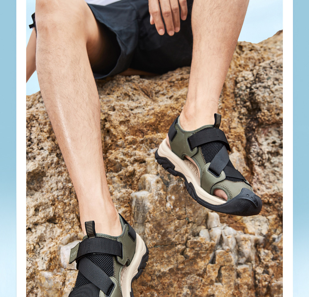 Летняя дышащая мягкая пуля с амортизацией, мужские дорожные спортивные сандалии для отдыха 