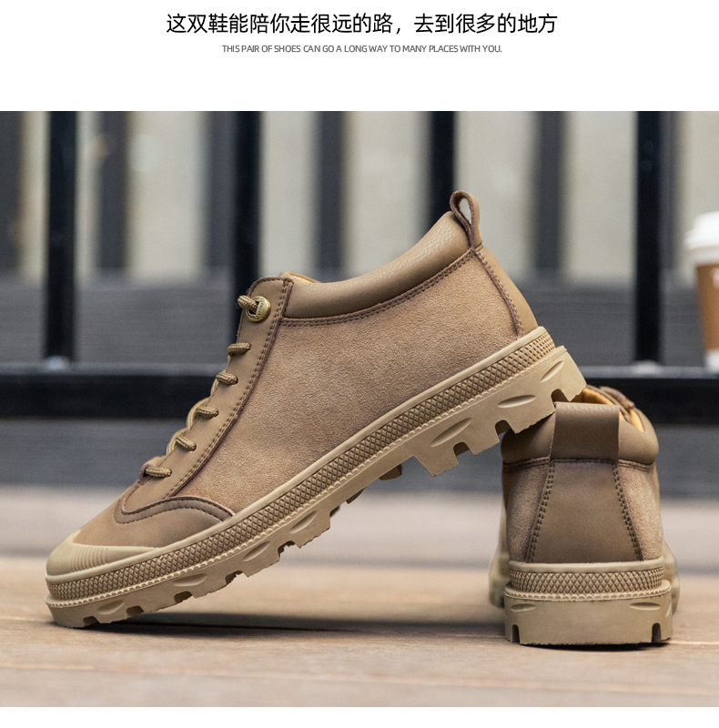 Giày nam lạc đà 2019 mùa thu và mùa đông mới Martin giày nam đế thấp bốt ngắn - Giày thấp giày sneaker nam trắng