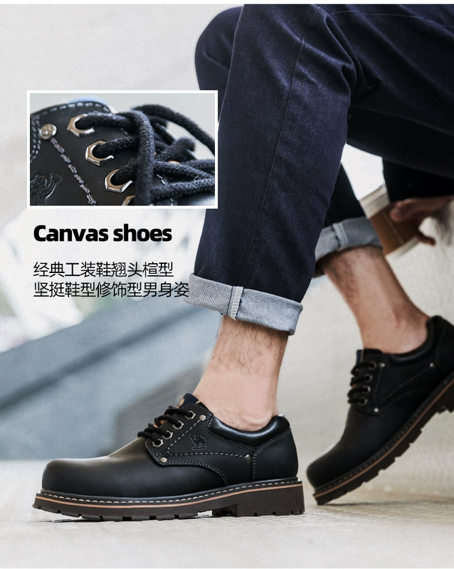 Giày nam Camel 2019 xu hướng mới dụng cụ giày thấp để giúp Martin giày nam da thể thao retro thời trang giản dị - Giày thấp
