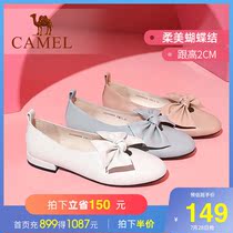 2021 spring new shallow single shoes for women flat bow one foot cover leisure round shoes Mary Jane shoes for women