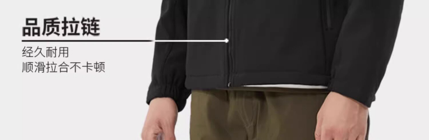 Кофта из флиса 骆驼软壳冲锋衣外套男25年秋防水防风运动夹克骑行登山加绒外套女 Camel