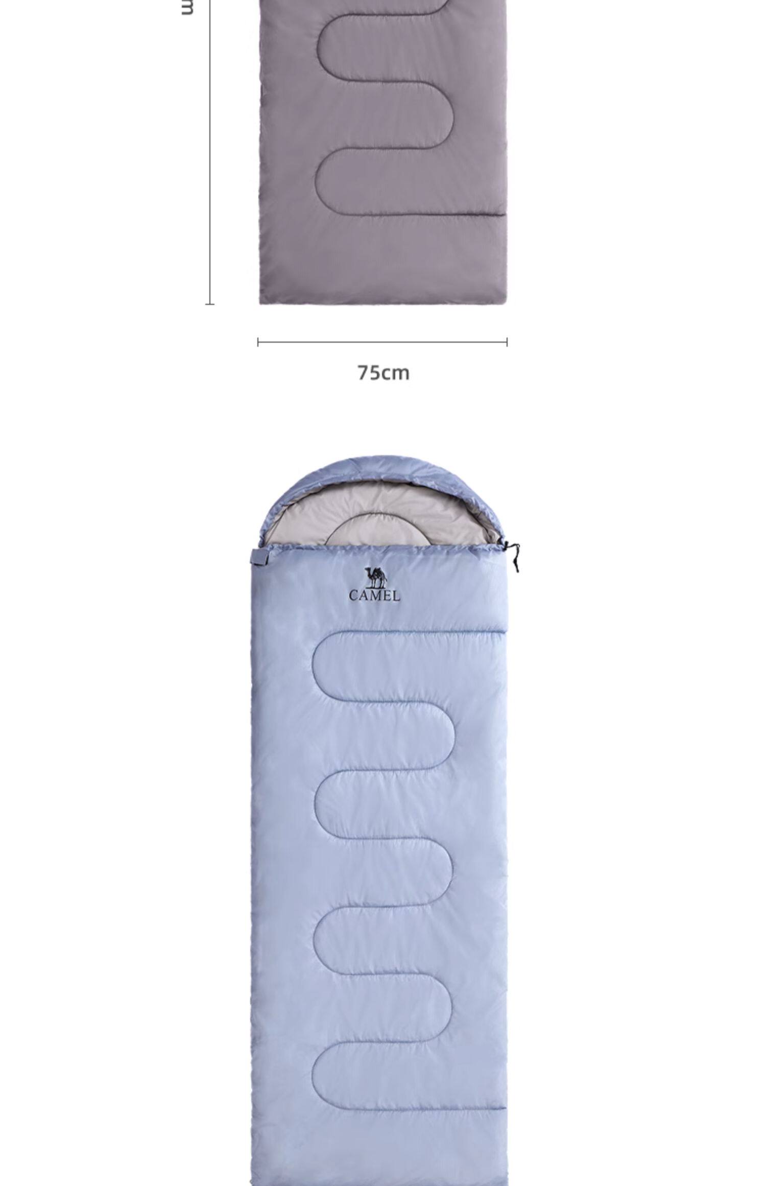 Дорожный удерживающий тепло зимний портативный спальный мешок для кемпинга для взрослых для путешествий для двоих, увеличенная толщина Camel 