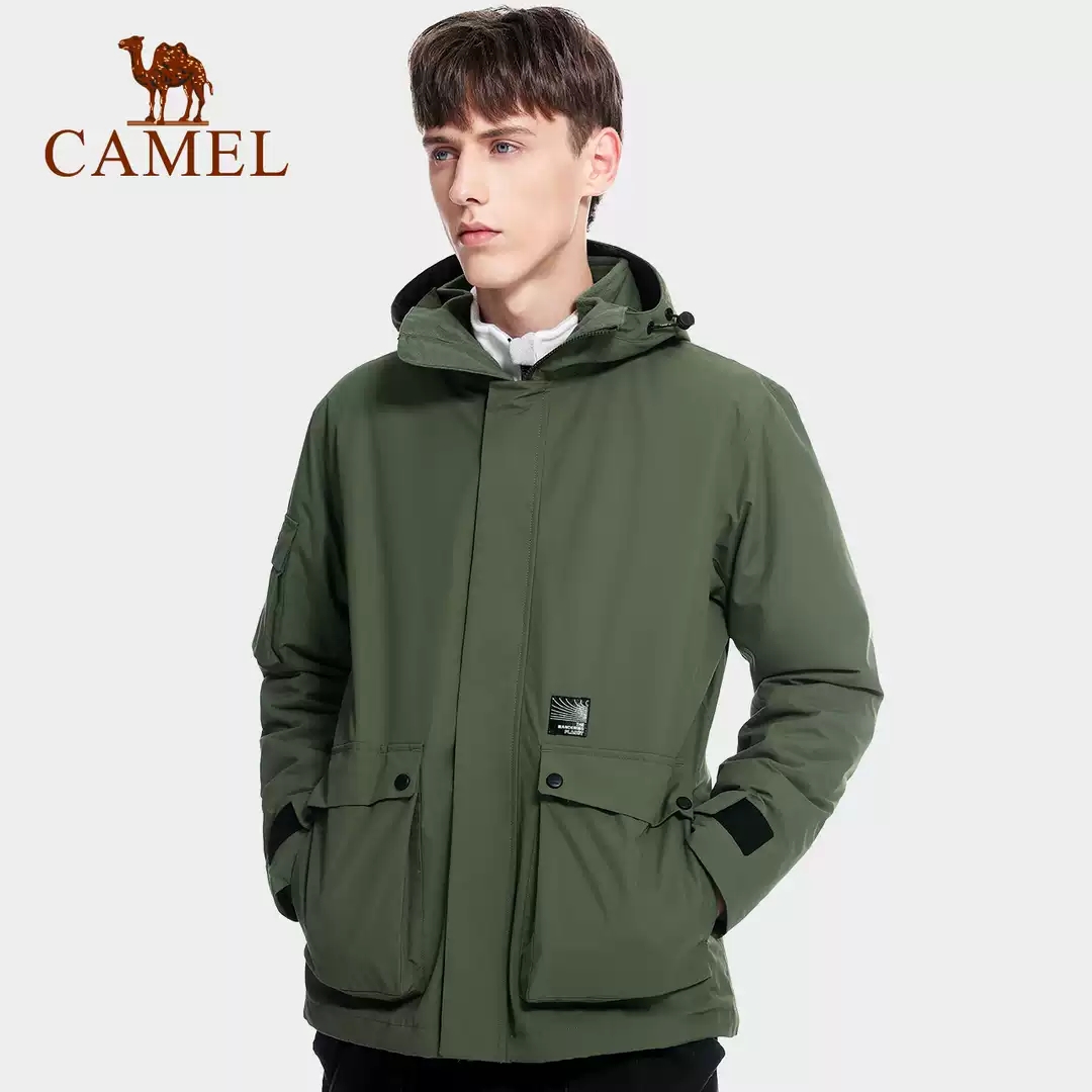 Camel outdoor stormtrooper couple 2020 new rainproof breathable three-in-one removable two-piece suit men and women