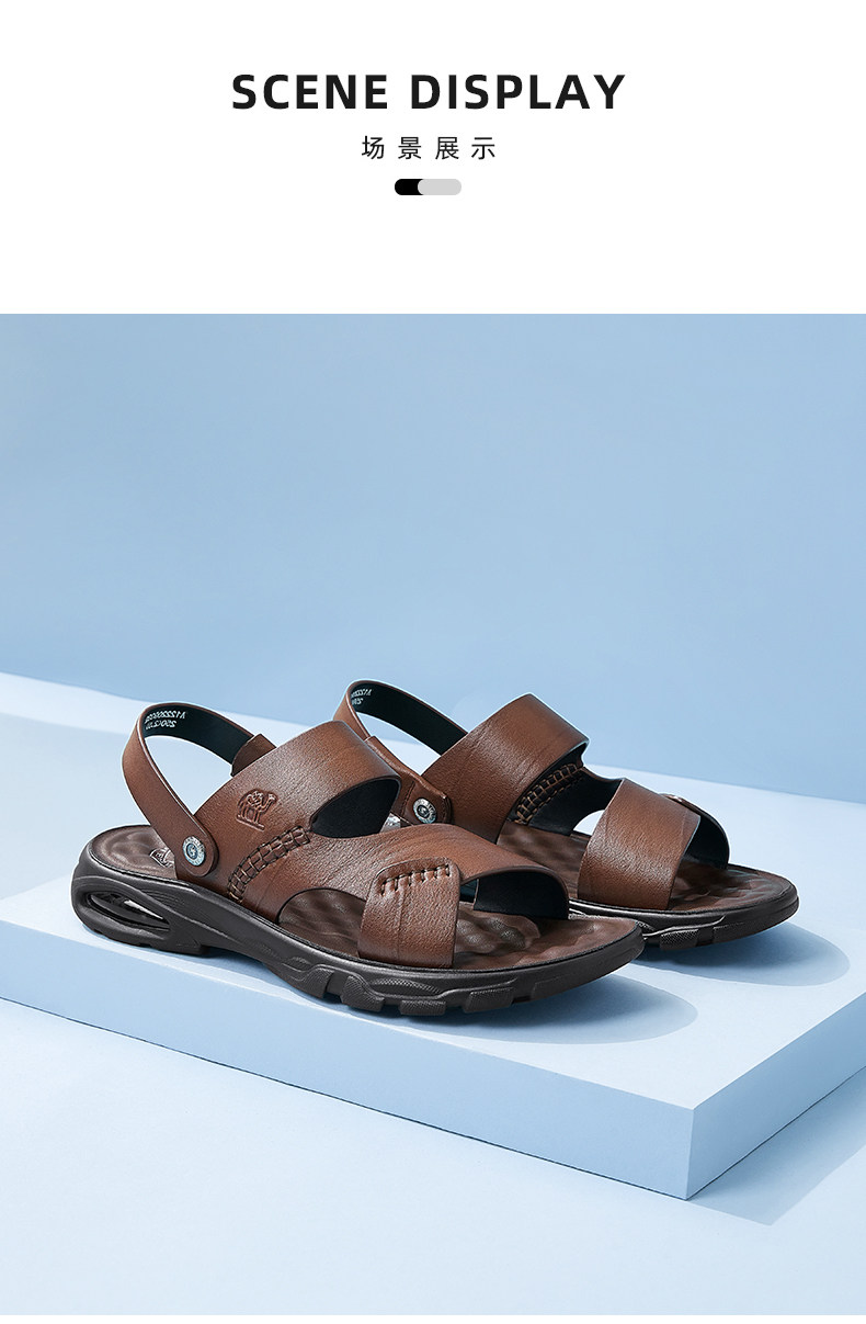 Летние босоножки, тапочки для отдыха, пляжная обувь, из натуральной кожи, мягкая подошва 