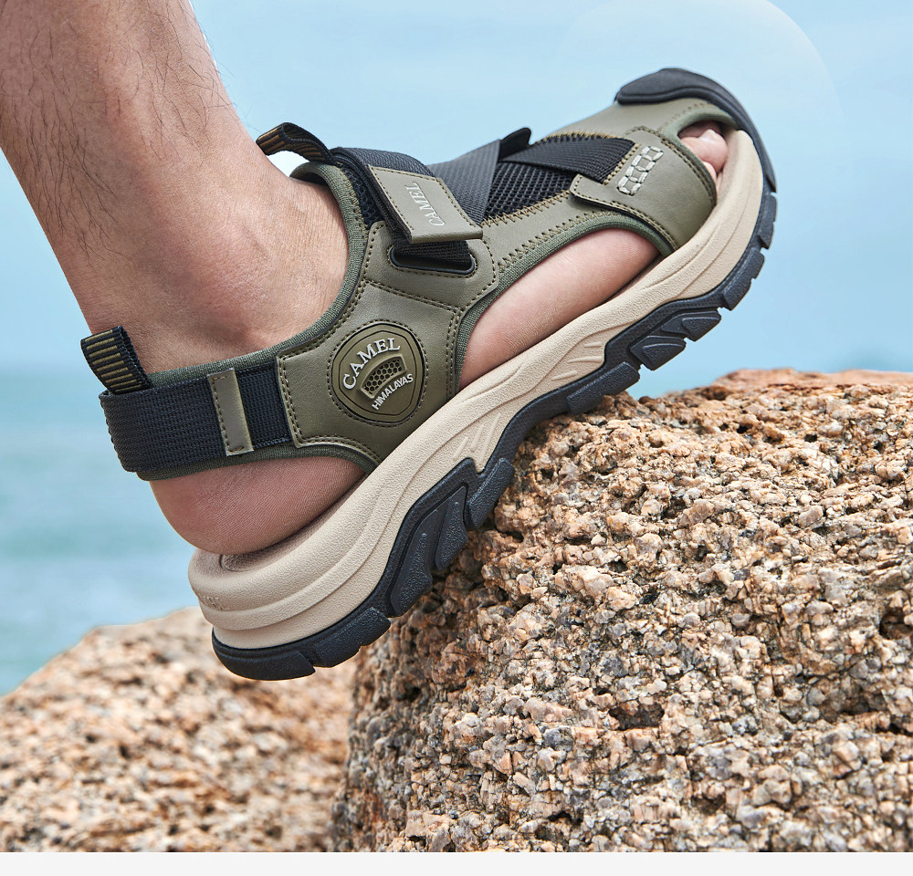 Летняя дышащая мягкая пуля с амортизацией, мужские дорожные спортивные сандалии для отдыха 