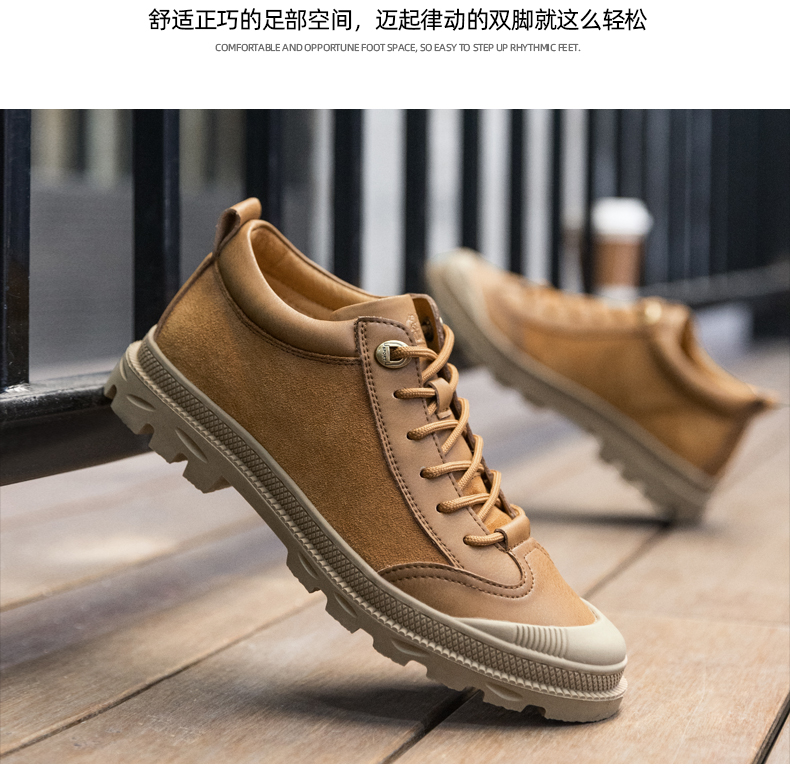 Giày nam lạc đà 2019 mùa thu và mùa đông mới Martin giày nam đế thấp bốt ngắn - Giày thấp giày sneaker nam trắng