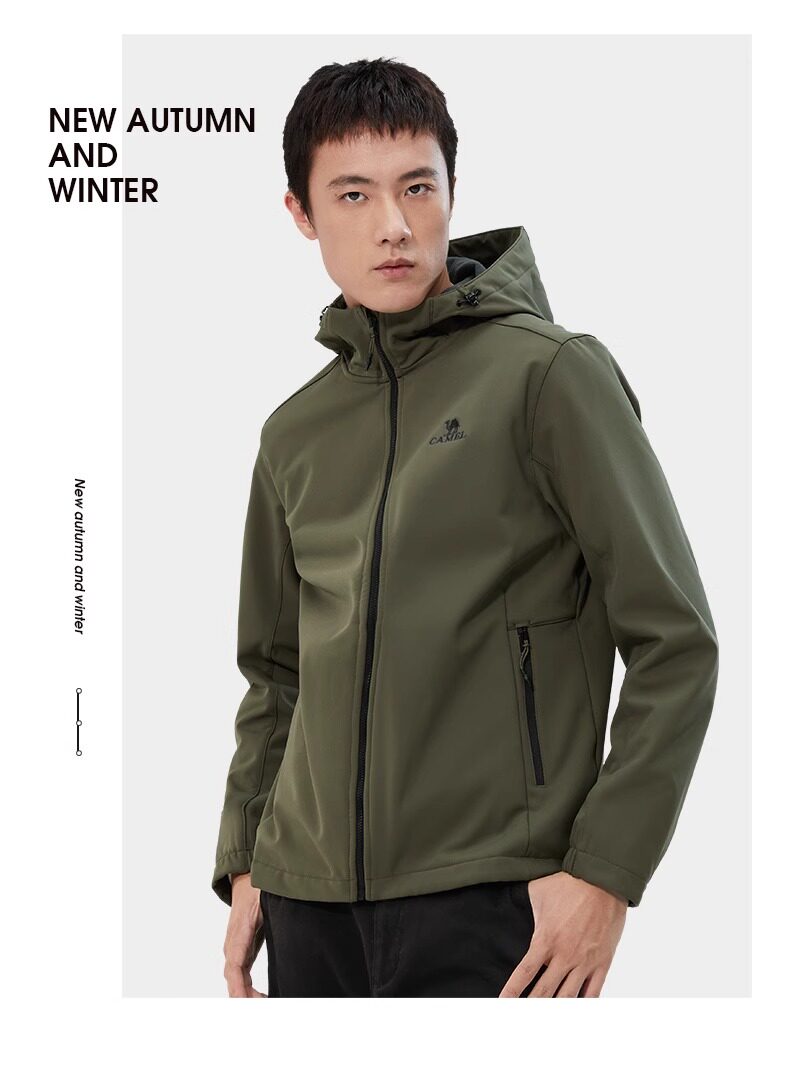 Кофта из флиса 骆驼软壳冲锋衣外套男25年秋防水防风运动夹克骑行登山加绒外套女 Camel