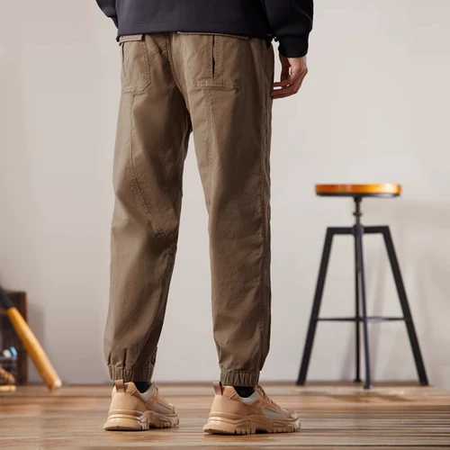 Мужские хлопковые демисезонные японские универсальные штаны для отдыха, осенние, оверсайз, свободный крой