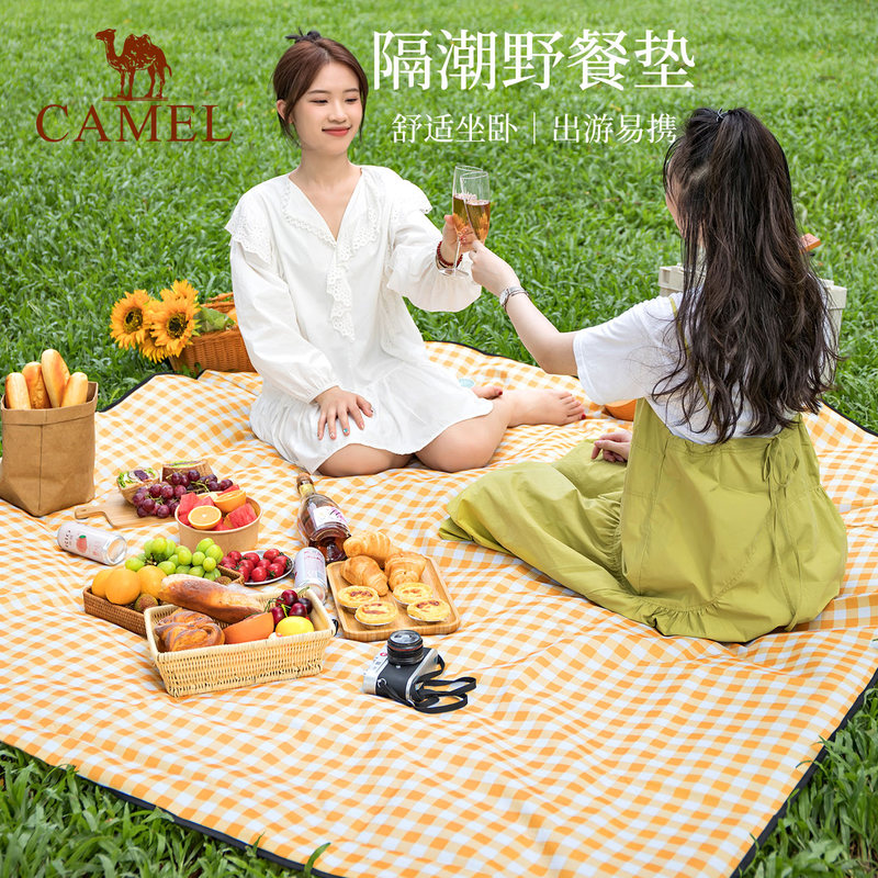 Camel Outdoor Moisture-Proof Mat, Picnic Seat Cushion, Foldable Waterproof Tent Mat, Portable Thickened Picnic Cloth, Picnic Mat