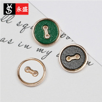 Diameter 1 7cm upscale metal round hand sewn buckle shirt clothes buckle Sub-ancient diy gold decorative buckle customised