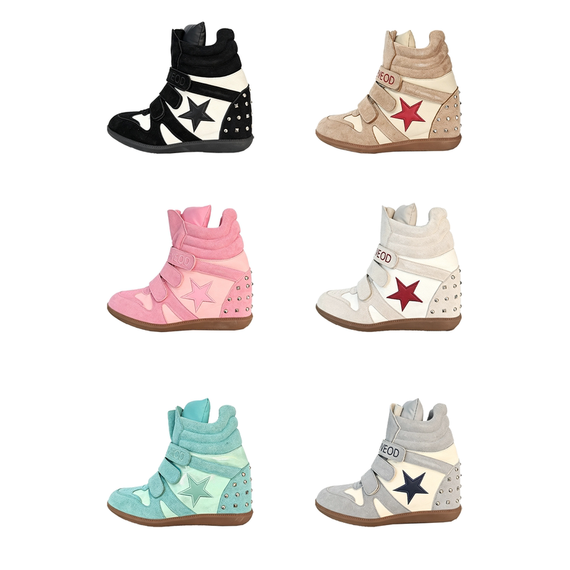 Detw "Candy" Series Retro Millennium Electronic Colorful High-Top Thick-Soled Height-Increasing Wedge Casual Sports Shoes for Men and Women