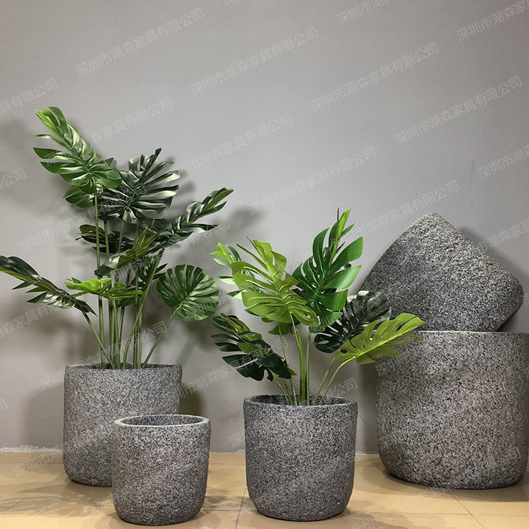 Nordic minimalist Landing Large Flower Pot Mall Construction Landscape Composition Swing Piece Home Living Room Tortoise Back Tree Florator Decoration Suit