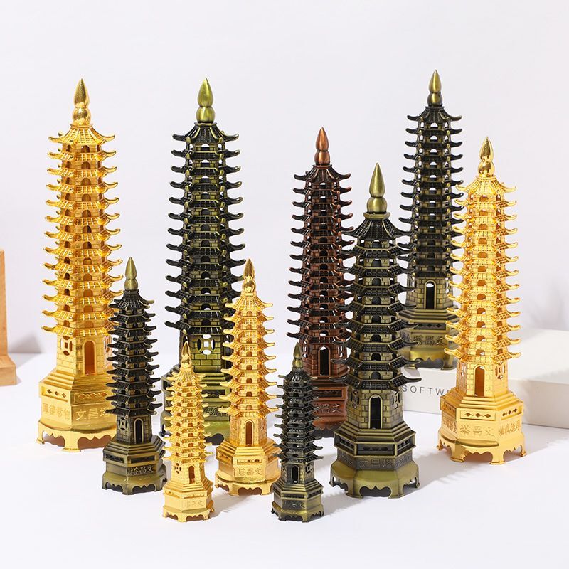Wenchang Tower Ornaments Nine Floors 13 Floors Tourist Scenic Area Crafts Collection Souvenirs Office Living Room Desk Decoration
