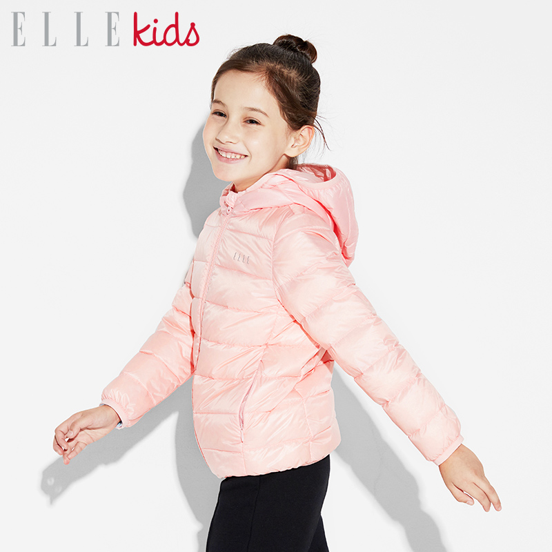 ELLE Kids 中大女童 轻薄连帽羽绒服 天猫优惠券折后￥159包邮（￥299-140）110~160码4色可选