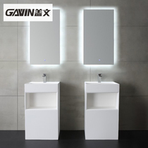 One-piece floor-standing shape column wash basin hotel bathroom balcony wash basin washing artificial stone column basin