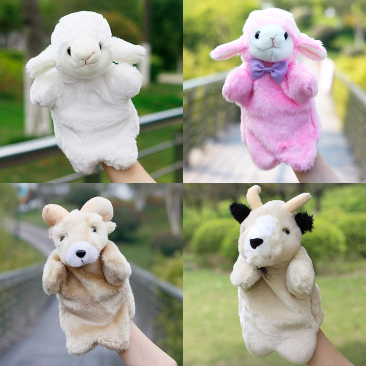 Hot Pins Children Animals Hand Puppets Toy Goats Fingers Occasional Sheep Appeasement Dolls Festival Games Performance Teaching Aids