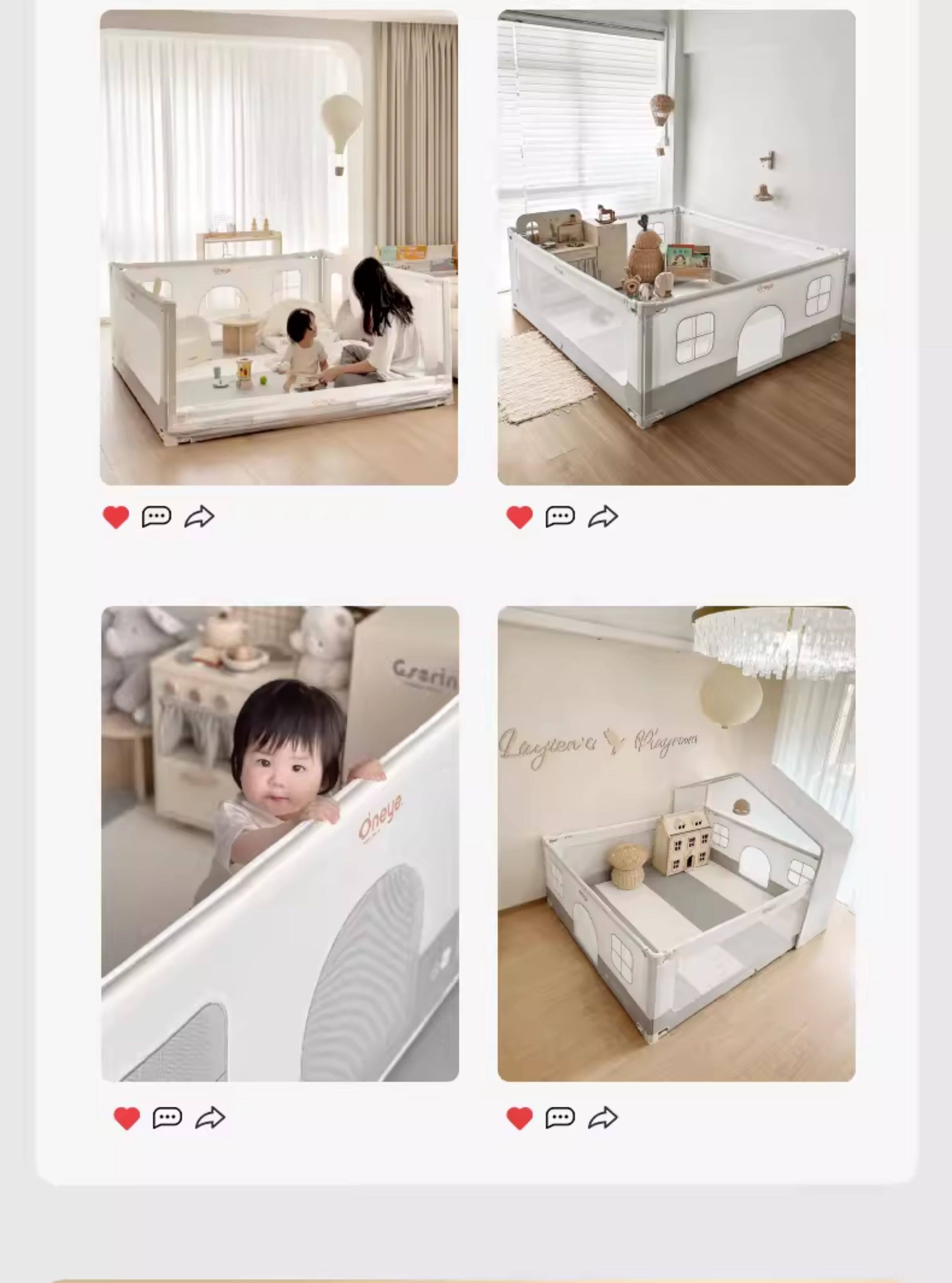 Детский манеж 丸丫围栏防护栏婴儿客厅地上爬行学步宝宝室内家用爬垫儿童游戏栏