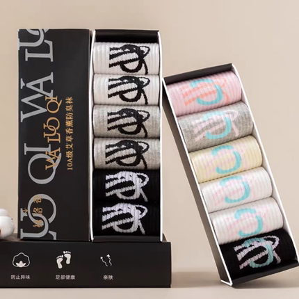 10A袜子情侣款棉袜香薰防臭袜吸汗透气运动袜女袜秋冬款