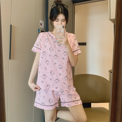 【猫猫甄选】Cimic Kiss睡衣夏天云朵棉短袖短裤女家居服套装fn3