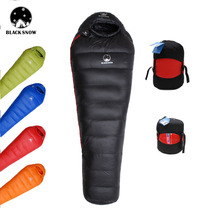 Outdoor camping portable sleeping bag Mummy type cold-resistant warm goose down feather camping adult men and women can be spliced