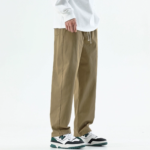 Хаки спортивные штаны, в американском стиле, свободный прямой крой