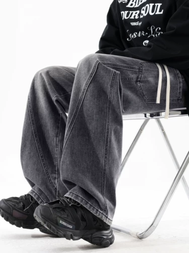 Трендовые прямые свободные джинсы, осенние штаны, повседневные брюки, в американском стиле