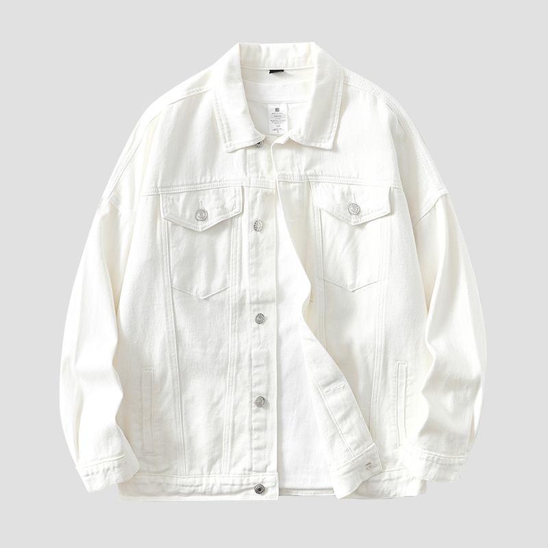 Autumn Simple Solid Color Versatile Denim Jacket for Men, Korean Style, Fashionable, Loose, Casual Jacket, Workwear Top for Young People Autumn Simple Solid Color Versatile Denim Jacket for Men, Korean Style, Fashionable, Loose, Casual Jacket, Workwear Top for Young People