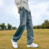 Джинсы, тонкие штаны, оверсайз, свободный прямой крой